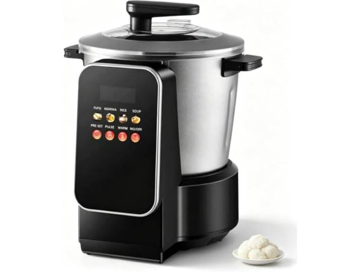 Elektrischer 6L-Süßkartoffelstampfer, automatischer Schluckfutterbereiter Swallow Maker-Maschine, Edelstahl-Küchenmaschine, mit Timer, for 5–6 Personen, for Fufu, zerstoßene Yamswurzel