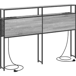 vidaXL Stauraum-Kopfteil Wandmontiert Grau Sonoma 160 cm Holzwerkstoff