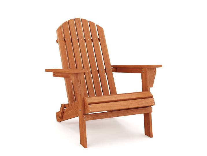 Gartenstuhl Holz ADIRONDACK braun