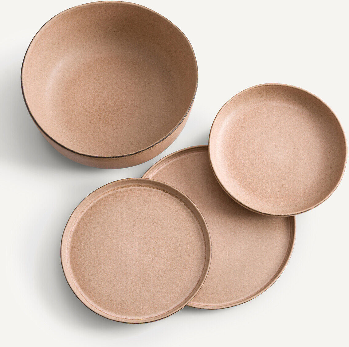 AM.PM Lot de 4 assiettes à dessert en grès, Gandra