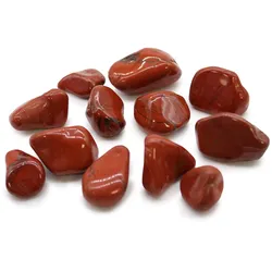 Bag of 12 Medium African Tumble Stones - Jasper - Red