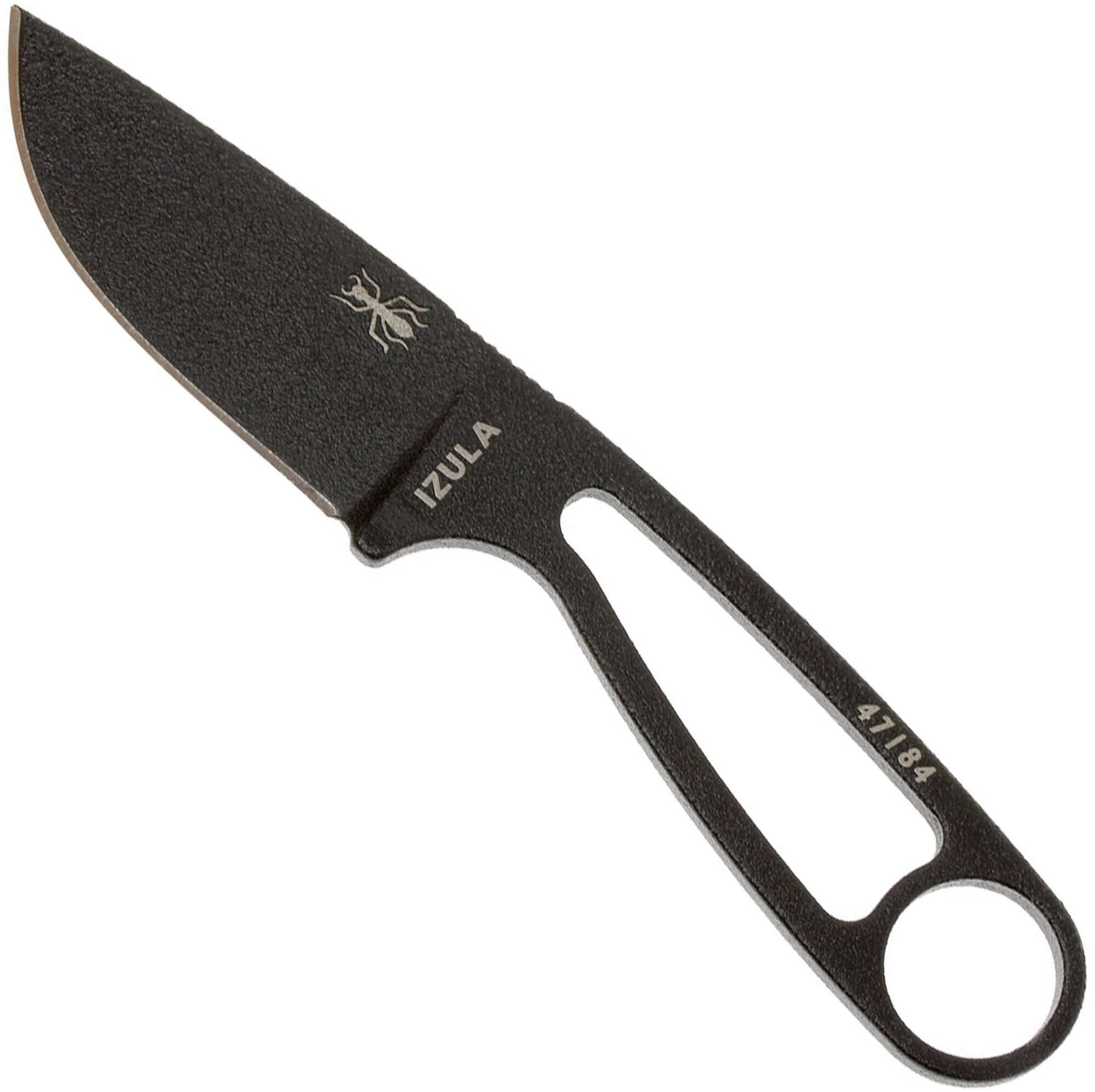 ESEE Knives ESEE Izula Schwarz IZULA-B Neck Knife inkl. schwarze Scheide + Gürtelclip
