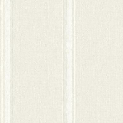Chesapeake Linette Cream Fabric Stripe Wallpaper