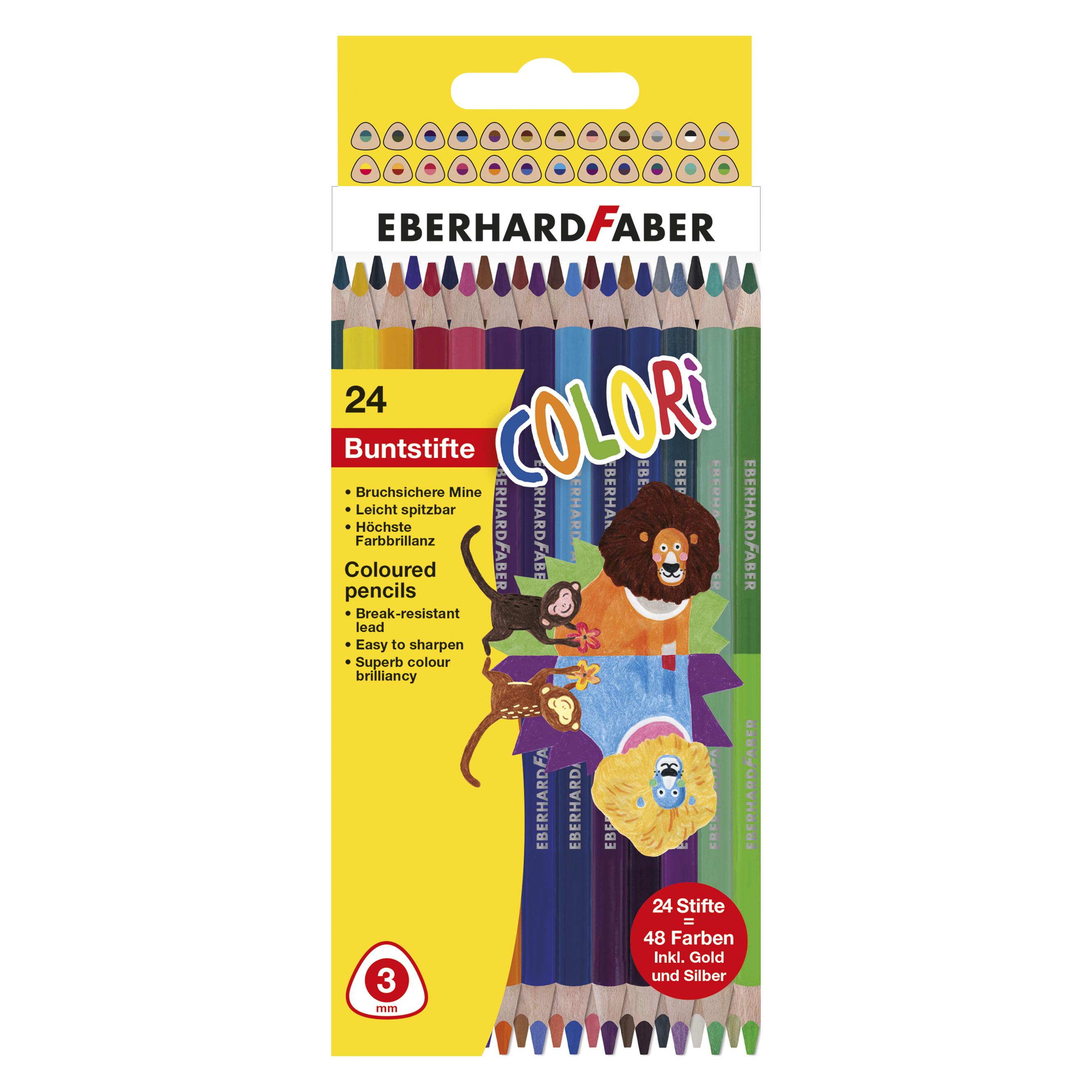 EberhardFaber Farbstift Buntstift Duo 24er Kartonetui (24x) (514822)