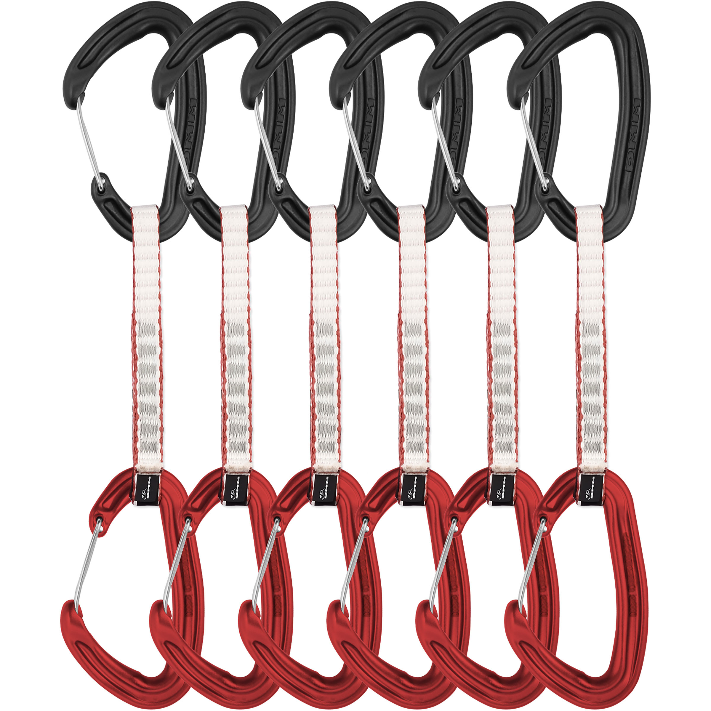 DMM Alpha Wire Expressset 6er Pack Express-Sets rot Größe 18cm Alpinklettern | Sportklettern