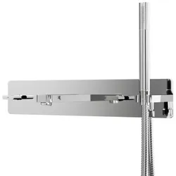 Steinberg Serie 230 Wannen 5 Loch Armatur 2302692 Unterputz Wand Armatur, mit Umstellung, chrom