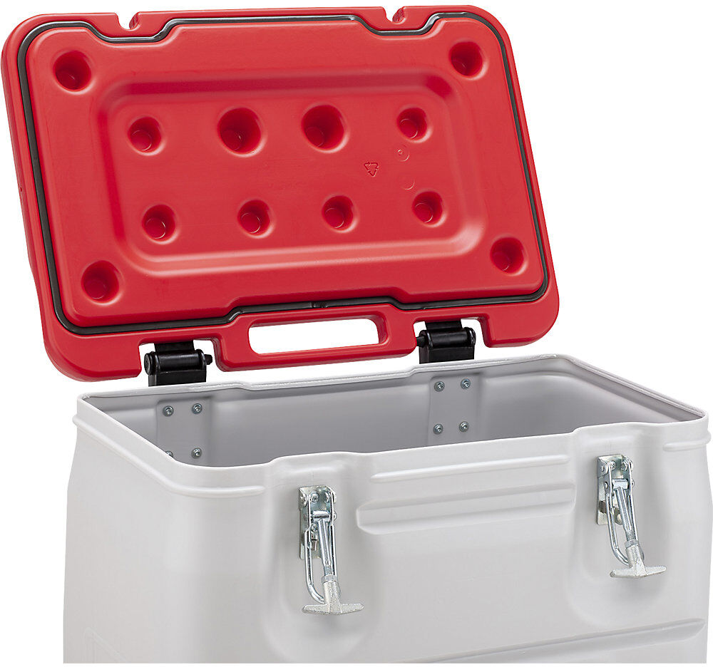 Gefahrstoff-Sammelbehälter Mobil-Box, Volumen 170 l, LxBxH 400 x 600 x 880 mm, rot CEMO
