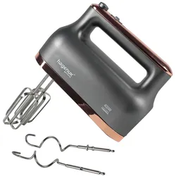 hagenuk Handmixer mit 5 Geschwindigkeitsstufen und Turbo, Handmixer, Gold, Grau