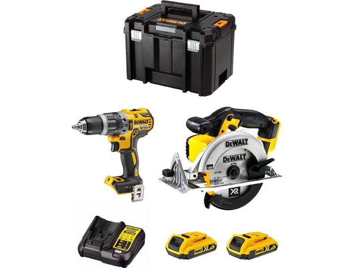 Kit DeWALT DWK201 (DCD796 + DCS391 + 2 x 2.0 Ah + DCB107 + TSTAK VI)