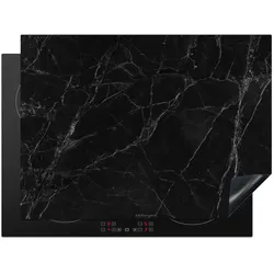 HERDABDECKPLATTE Schwarz - Marmor Herdabdeckung Induktionsfeld 70x52 cm