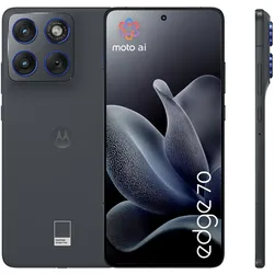 Motorola Edge 70 (256 GB, PANTONE Gadget Grey, 6.70", Dual SIM, 5G), Smartphone, Grau