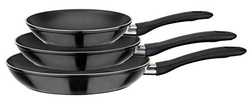 GSW Panenset Nova 3-delig, zwart, aluminium en staal, non-stick