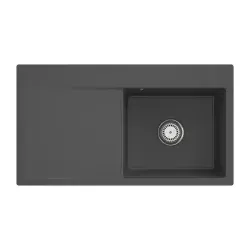 33511Fi4 Subway Style 50 Flat Graphite Keramikspüle Handbetätigung flächenbündig 50 cm Unterschrank