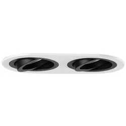 Brumberg 45020550 Einbaumodul oval, weiss struktur / schwarz struktur, L x B: 175 x 92 mm, Decken