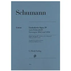 Schumann, Robert, Liederkreis op. 39 nach Eichendorff - Fassungen 1842 Gesang und Klavier mittlere S, Fachbücher von Robert Schumann