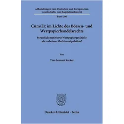 Kecker:Cum-Ex im Lichte des Börsen- und, Fachbücher von Tim-Lennart Kecker