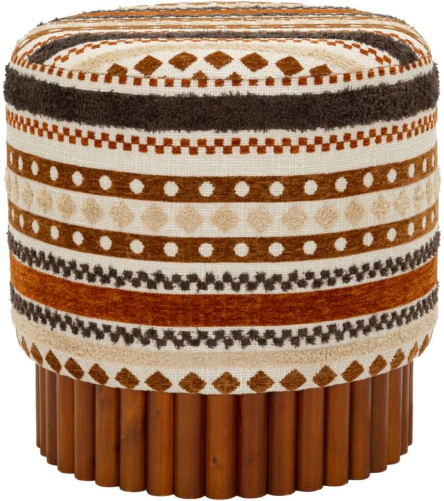 Mauro Ferretti Pouf ethnique multicolore ø 40x40 cm Multicolore 40x40x40cm