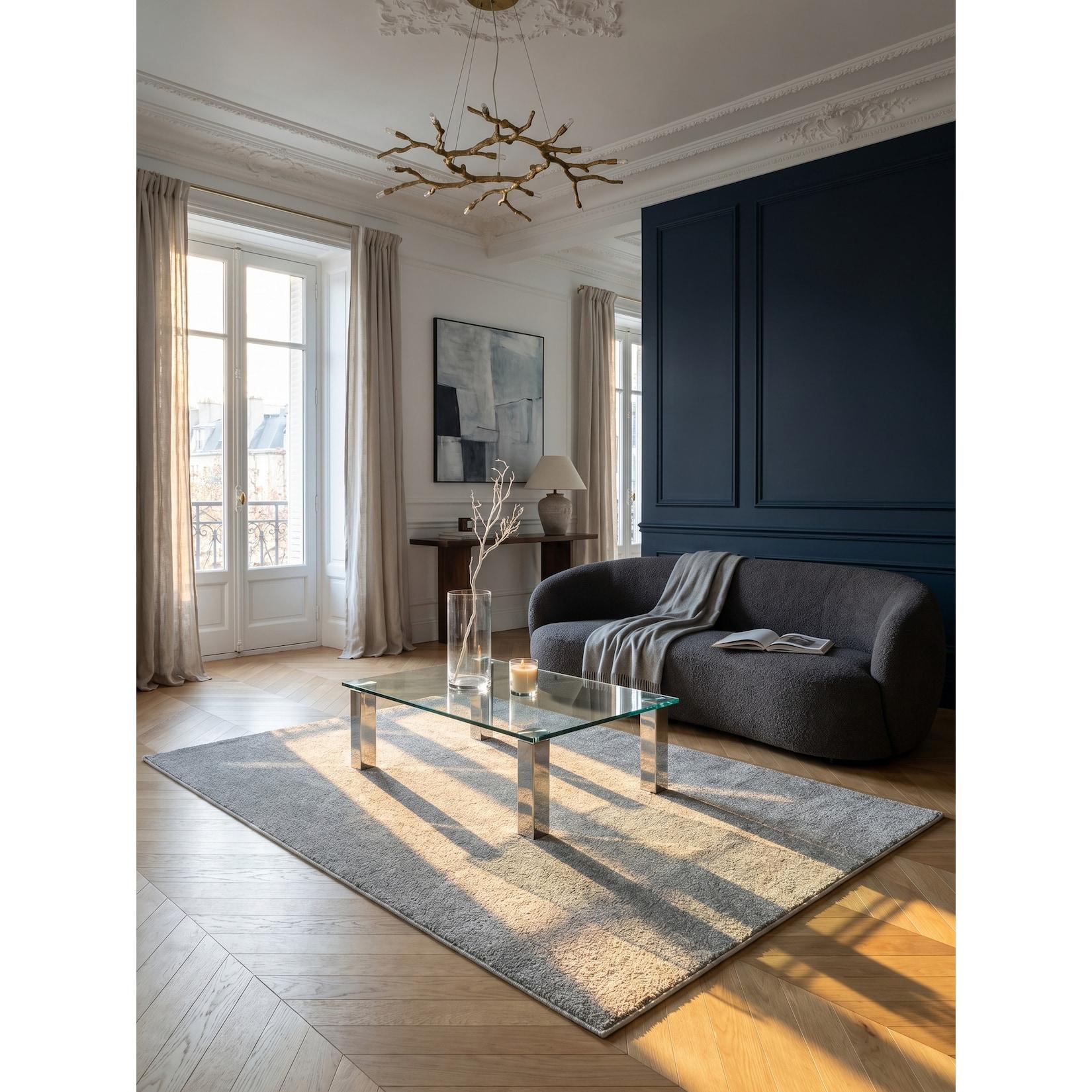 Teppich Kurzflor MAIN in Creme, einfarbig, 160 x 230 cm