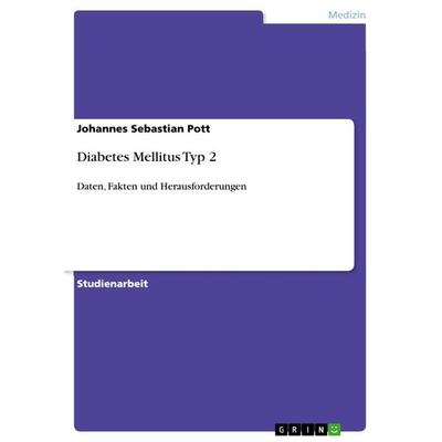 Diabetes Mellitus Typ 2, Taschenbuch von Johannes Sebastian Pott, GRIN, 978-3-640-88977-8