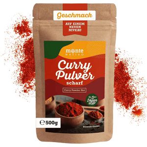 Monte-Nativo Curry Premium Qualität, scharf, im wiederverschließbaren Beutel, 500 g