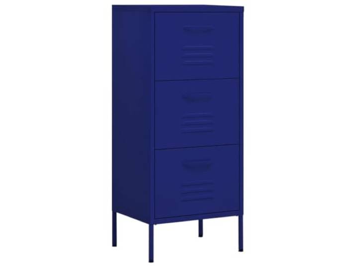 KLGBNCVE Lagerschrank Marineblau 42,5x35x101,5 cm Stahl Stahl,Marineblau,Nivellierer,Vollauszug Schubladen,Kugelgelagerte Schienen,Anrichte
