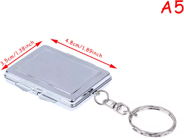 Inspire Curations Double Sided Metal Folding Keychain Makeup Mirror a5
