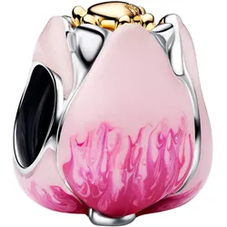 Pandora 764352C01 Silber Charm Pinkfarbene Tulpe