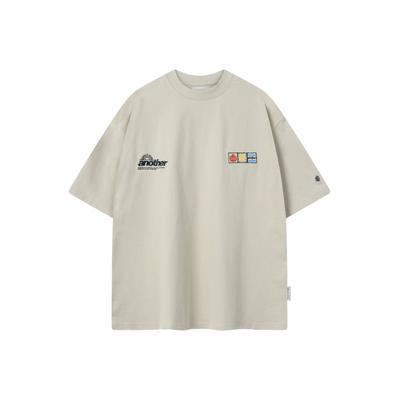 T-Shirt ANOTHER COTTON LAB "Another Cotton Lab Coastal Afterhours T-Shirt", Damen, Gr. XS, beige (sand), 100% Baumwolle, bedruckt, normal, Rundhals, Shirts T-Shirt