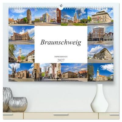 Braunschweig Impressionen (hochwertiger Premium Wandkalender 2027 DIN A2 quer), Kunstdruck in Hochglanz