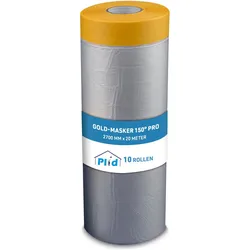 Plid, Klebeband, Gold-Masker 150° Pro Abdeckfolie mit Klebeband 10 Rollen