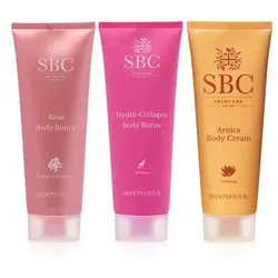 SBC Body Butter Trio Hydra-Collagen, Arnica, Rose 3x 250ml