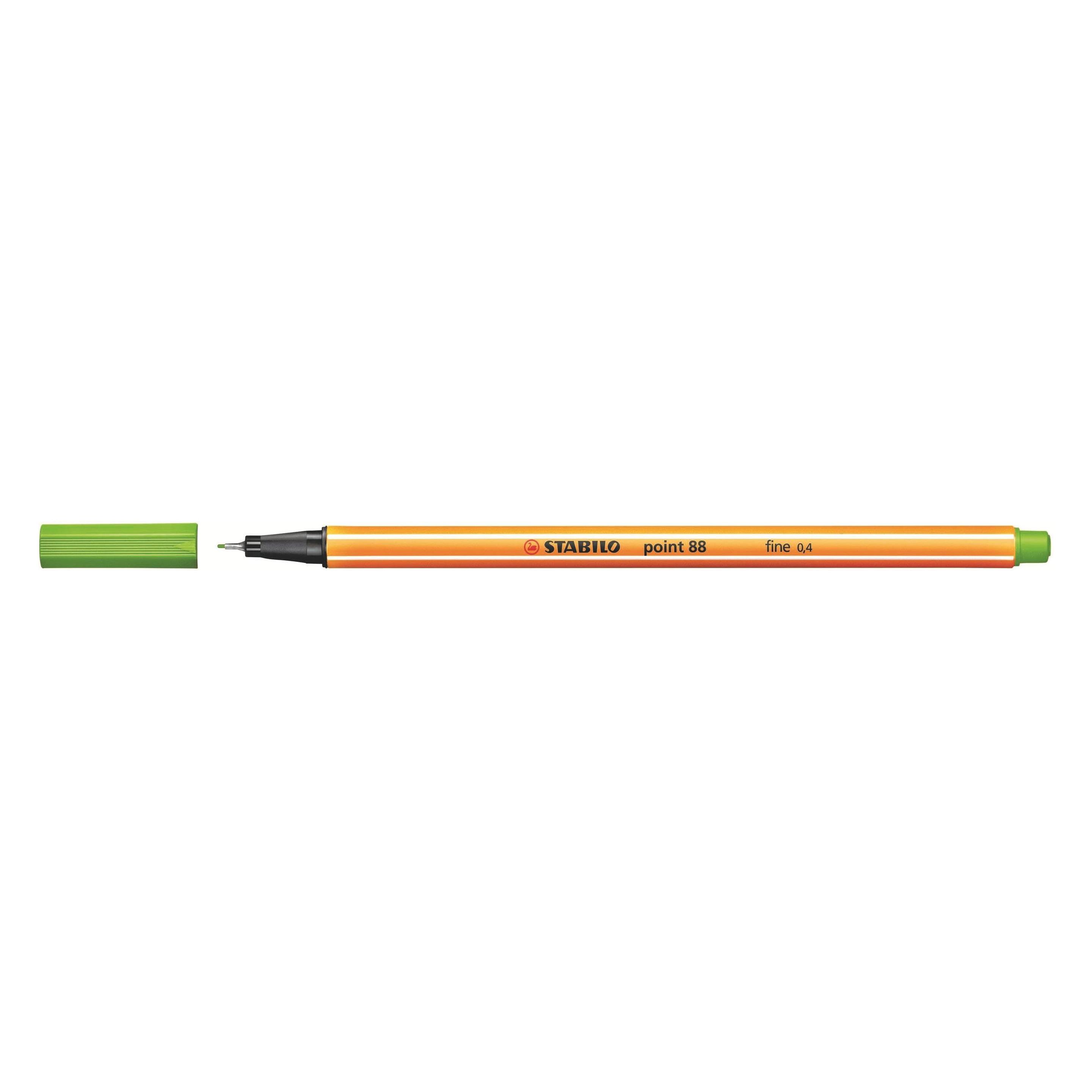 Stabilo Fineliner point 88 10 Stück, Hellgrün (10x) (88/43-10)