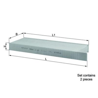 MAHLE Filter, Innenraumluft LA 428/S für Peugeot Vaughall DS TOYOTA