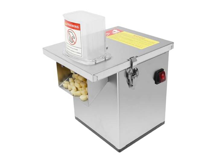 Multifunktionaler Gemüseschneider Elektrisch 4in1 Gemüseschneidemaschine Elektrischer Gemüseschneider Mit 200W Motor, 4 Schneidfunktionen, Edelstahlgehäuse Für Schnelles Schneiden, Würfeln.