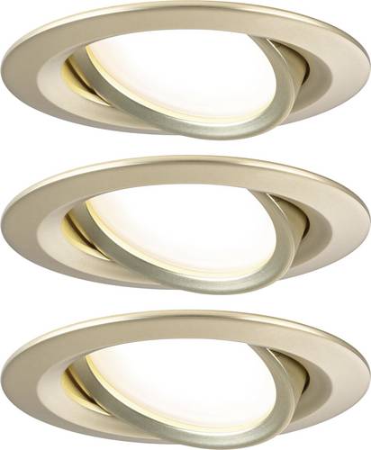 Paulmann 92406 Nova Coin LED-Einbauleuchte 3er Set LED 6W Gold (matt)