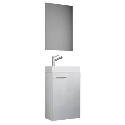 Waschtisch VCM "3-tlg Gäste WC Waschplatz Waschtisch Slito Spiegel", weiß, B:41cm T:22cm, Waschtische, Waschtisch