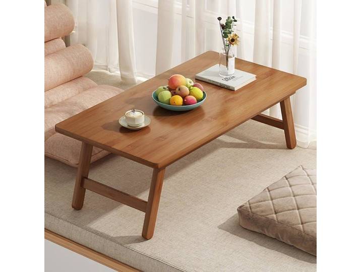 Table De Lit Pliable Bambou Petite Table Japonaise Basse Compacte Rangement Facile Pieds Repliables Et Plateau 57x34 Cm Pour Repas
