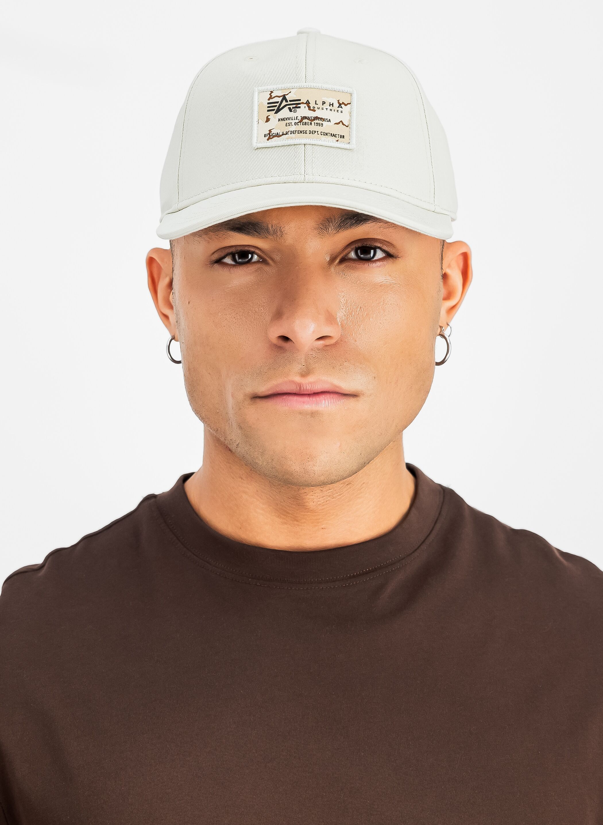 Baseball Cap ALPHA INDUSTRIES "Crew Camo Cap", Damen, Gr. onesize, beige (stone), Baumwolle, Caps Baseball Cap