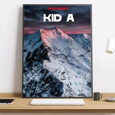 Inspired Finds Radiohead In Rainbows Canvas Poster Music Wall Art Aesthetic Print For Bedroom & Living Room Decor hail To The Thief Collage Text 15.75x19.69in Frameless