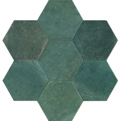 Marazzi Lume Green 18x21 cm Dekor Esagona Glänzend Strukturiert Lux