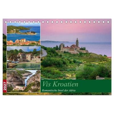 Vis Kroatien - Romantische Insel der Adria (Tischkalender 2027 DIN A5 quer), CALVENDO Monatskalender