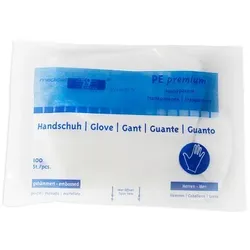 HANDSCHUHE Einmal Herren Polyäthylen 100 St