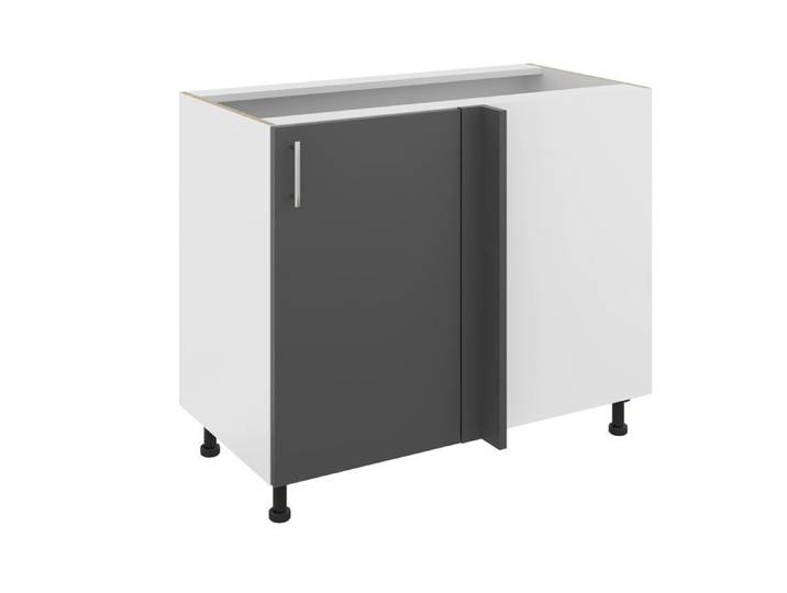 Meuble bas d'angle haaus Karo Anthracite/Blanc 98 x 50 x 80 cm