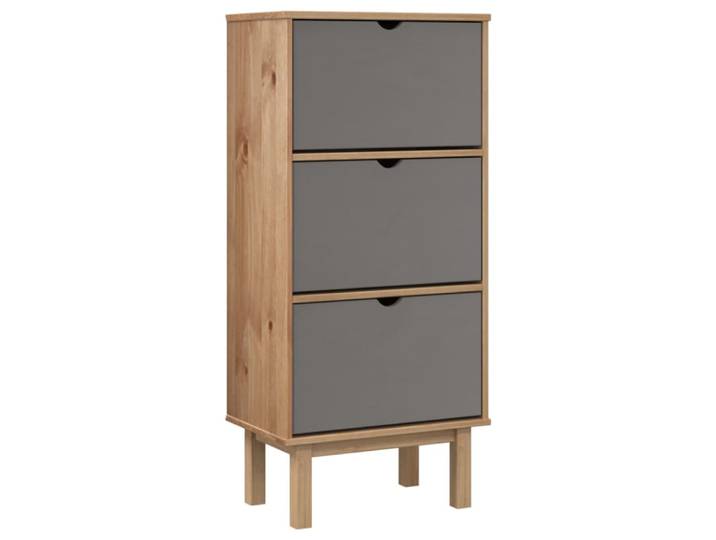 Armoire à chaussures range 55 x 35 x 120 cm bois marron