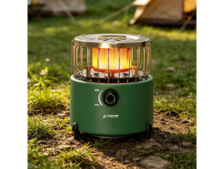STARCAMP Chauffage et cuisinière à gaz de camping en plein air portables 2 en 1