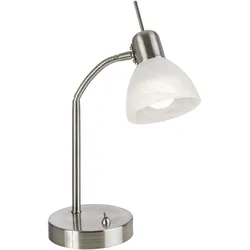 Nino Leuchten, Tischlampe, Tischleuchte Nickel Matt Daytona (E14)