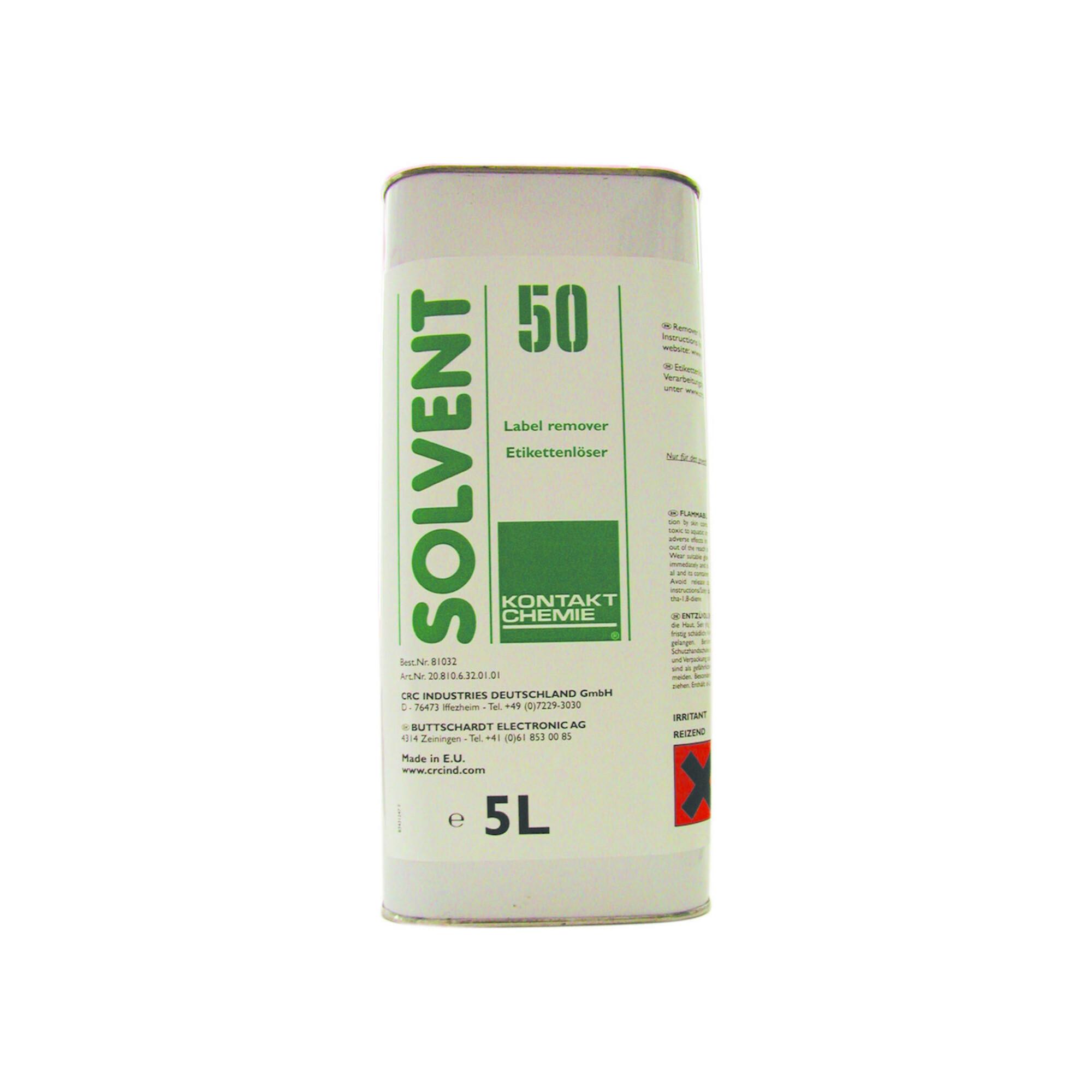 KONTAKT CHEMIE KC Etikettenlöser flüssig Solvent 50, 5 Liter Kan. ; CRC Industries (81032-AA)