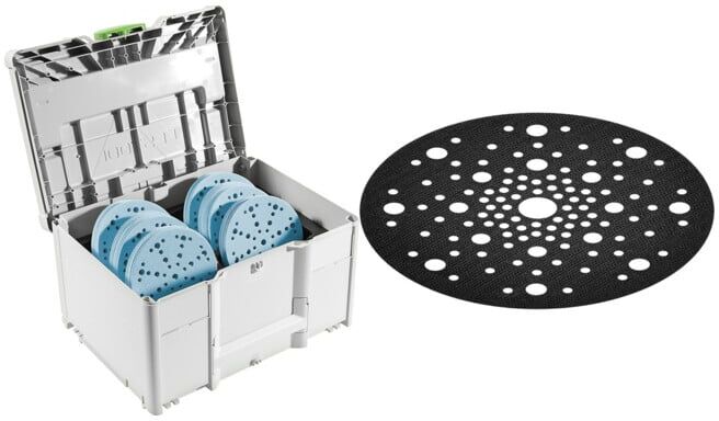 Set Festool Schleifmittel-Systainer³ SYS-STF D150 GR-Set Granat + Protection Pad PP-STF D150 /2