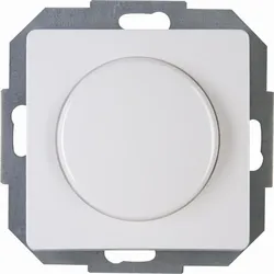 Kopp 846002086 PARIS - Druck-Wechsel-Universaldimmer für Glühlampen, Halogenlampen, dimmbare LED, Farbe: arktisweiß