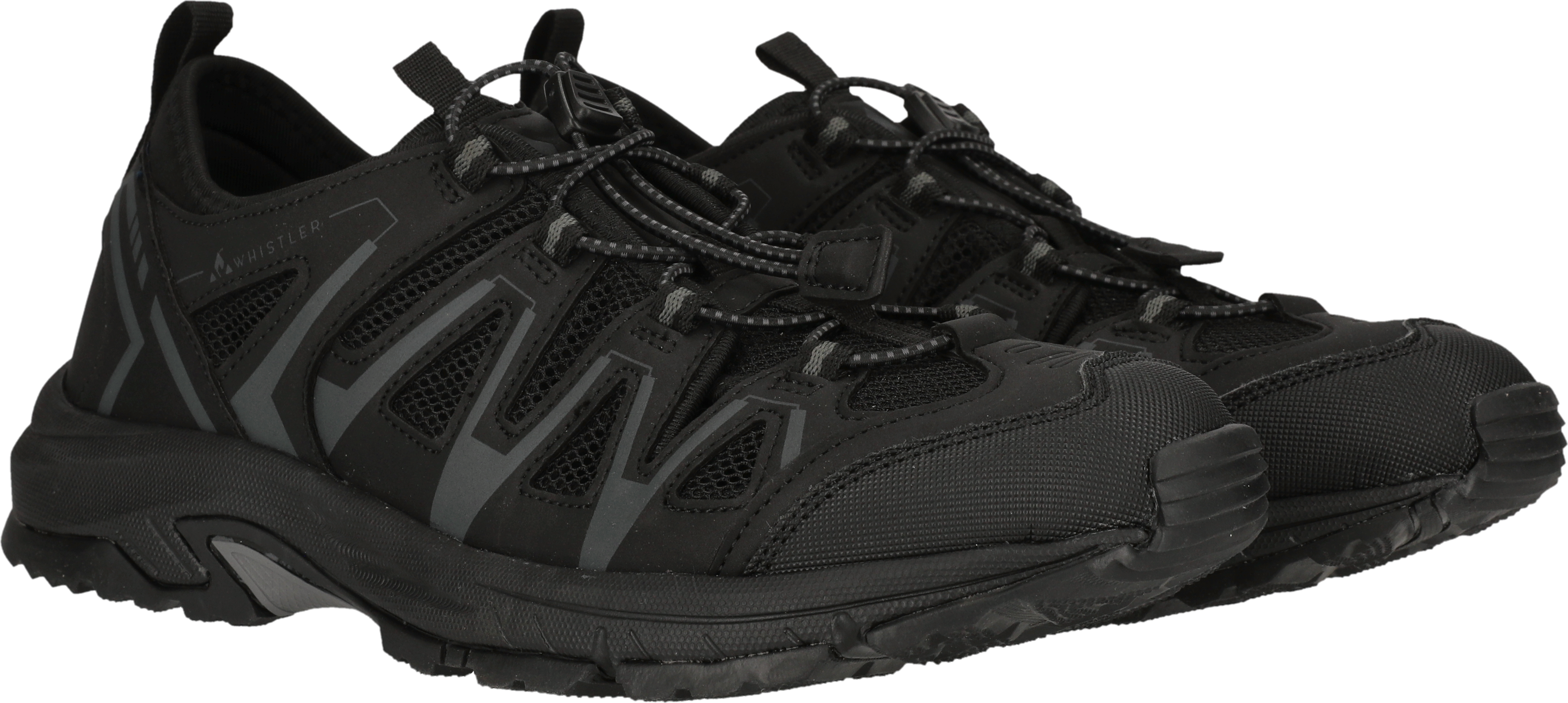 Outdoorschuh WHISTLER "PUENTE M SHOE", Damen, Gr. 45, schwarz solid, Synthetik, Textil, Schuhe Outdoorschuh schwarz solid 45